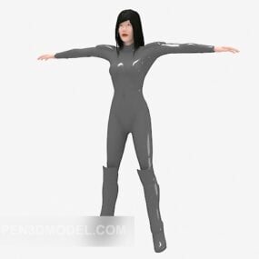 T-pose módní dívka oblečení 3D model