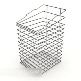 Clothing Storage Basket Steel 3d model