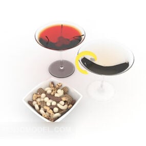 Modello 3d di cibo per cocktail