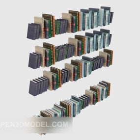 Kolekce knih stohy 3D model