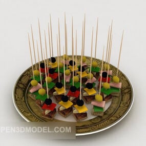 Kleur Dessert Decoratie 3D-model