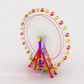 مدل سه بعدی زمین بازی چرخ و فلک رنگی