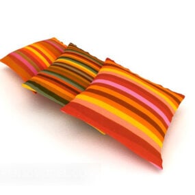 Color Pillow Strip Pattern 3d model