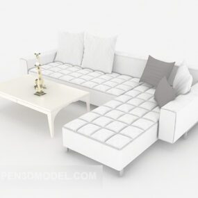 نموذج ثلاثي الأبعاد للأريكة المنزلية الحديثة متعددة المقاعد المتغيرة الألوان