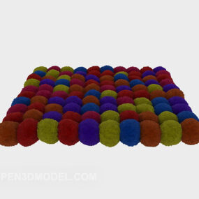 דגם תלת מימד צבעוני שטיח כדורי