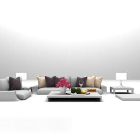 Kombinasi Bantal Sofa Besar Full Set model 3d