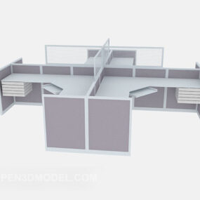 Combined Desk Unit 3d model