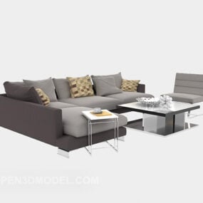 组合多人沙发3d模型