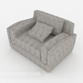 Modelo 3D de sofá individual confortável