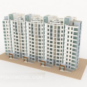 مدل سه بعدی ساختمان بلندمرتبه مسکن تجاری