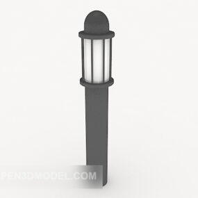 Modello 3d della colonna in ottone del lampione