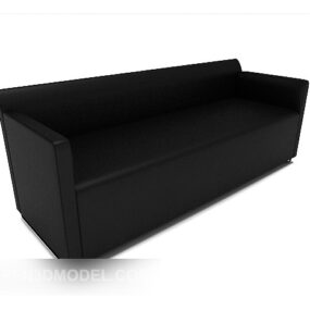Κοινό μαύρο τρισδιάστατο μοντέλο καναπέ σπιτιού
