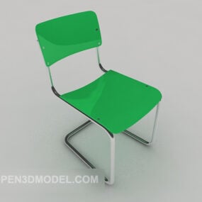 Model 3D zwykłego zielonego krzesła domowego