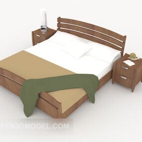 Common Home Double Bed 3d model