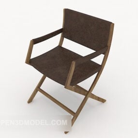 Common Lounge Chair Wooden 3d model