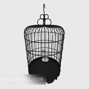 Birdcage On Table 3d model
