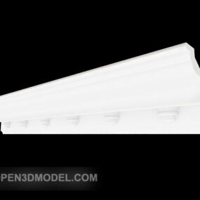 Common White Home Plaster Line 3d model