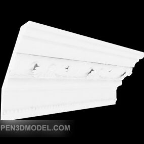 Ligne de plâtre blanc commun modèle 3D