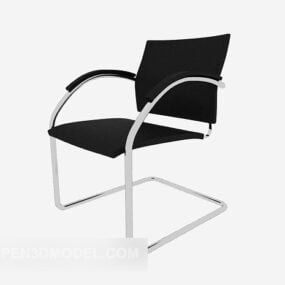 Company Black Armrest Office Chair 3d model