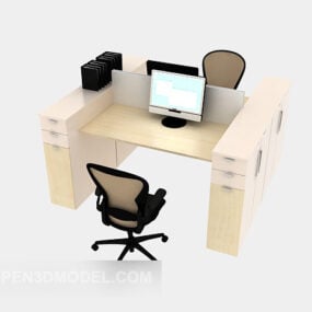Company Desk And Chairs Furniture Set 3d model