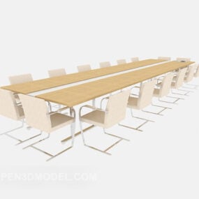 会社の大型会議テーブル 3D モデル