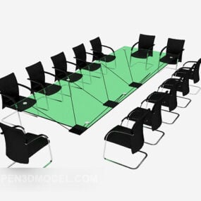 Chaises de table de conférence à grande échelle d'entreprise modèle 3D