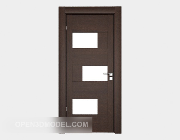 Company Office Door Brown Wood Design