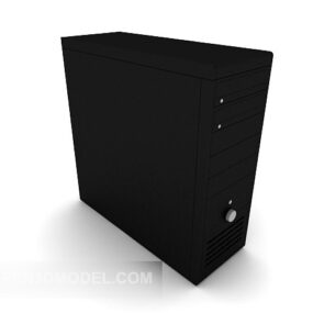 Obudowa komputera z czarnego metalu Model 3D