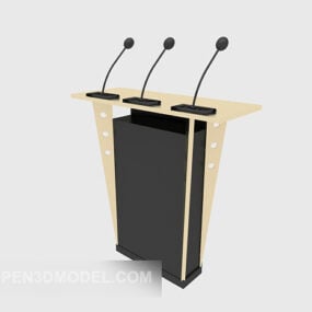 Modelo 3D de móveis para pódio de conferência