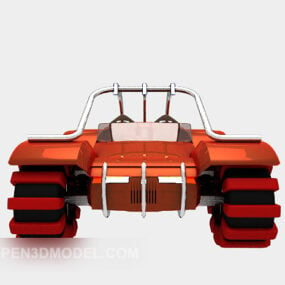 Cooles Renn-Sci-Fi-Auto-3D-Modell