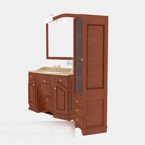 Corner Washbasin With Mirror 3d model