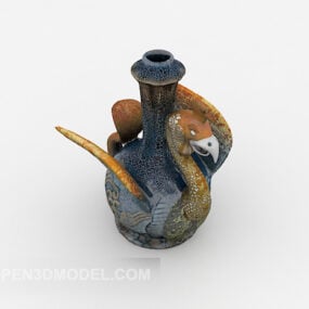 Seramik Vazo El Sanatları Eşyası 3d modeli