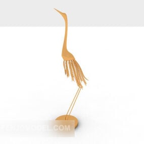 鹤雕像装饰3d模型