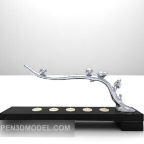 테이블 지점 나무 조각 3d 모델