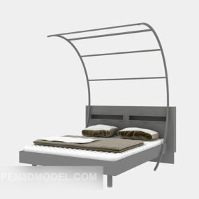 Creative Double Bed Modern Style 3d model