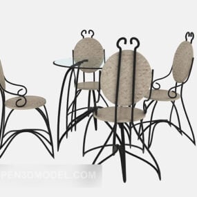 创意豪华桌椅3d模型