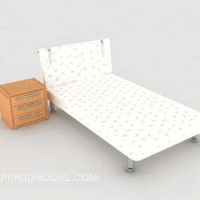 Crushed Flower Single Bed 3d model