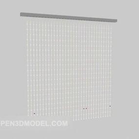 White Crystal Curtain 3D-malli