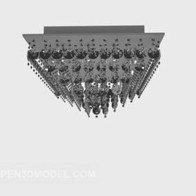 Model 3d Lampu Kristal Rectangular Shade