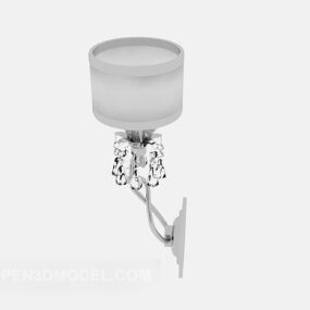 3д модель хрустального подвесного настенного светильника