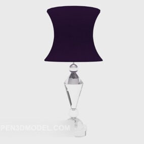 Lampada da tavolo in cristallo viola Modello 3d