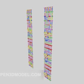 Πολύχρωμο 3d μοντέλο διακόσμησης κουρτινών