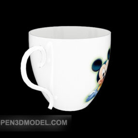 Cute Tea Cup White 3d model
