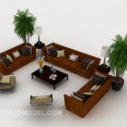 Home Dark Brown Sofa Sets