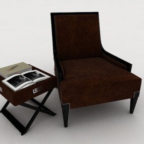 Dark Brown Sofa Chair 3d model