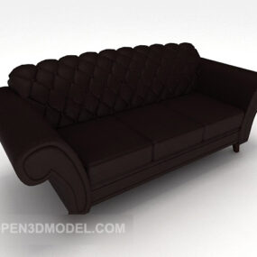 Dark Double Sofa 3d model