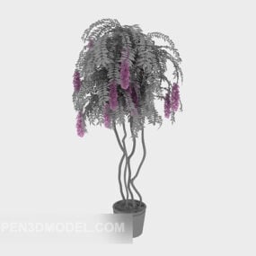 Decorative Plant Purple Flower 3d model