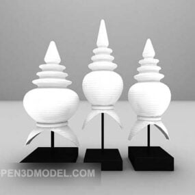 Snail Shaped Sculpture Decorative 3d model