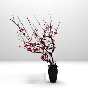 装飾的な花の木の家具3Dモデル