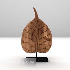 Ornements de feuilles décoratives sur support modèle 3D